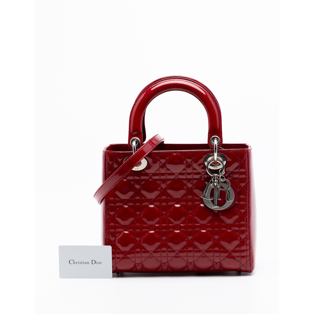 Pre-Loved Dior Medium Patent Cannage Lady Dior - Picture 8 of 8